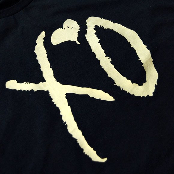 The Weeknd Old Gold Logo Heart T Shirt Black T Shirt - Picture 2 of 4